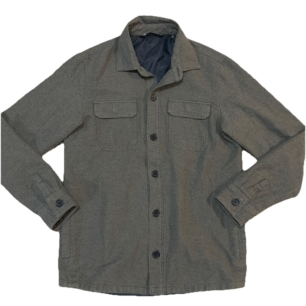 Travis Mathew Men's Small‎ Muted Green Long Sleeve Button Halfway There Shacket